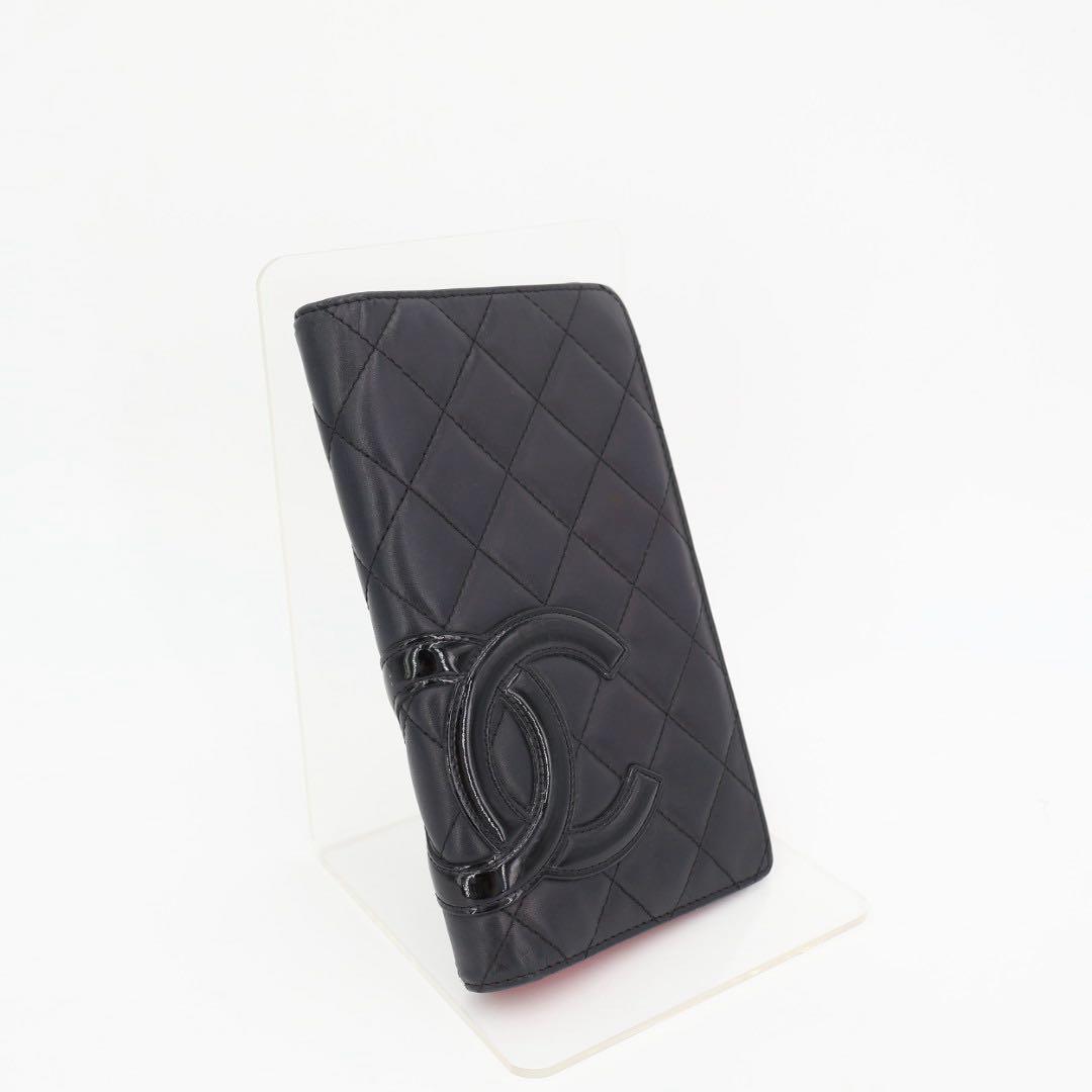 シャネル CHANEL カンボンライン ココマーク 2つ折長財布