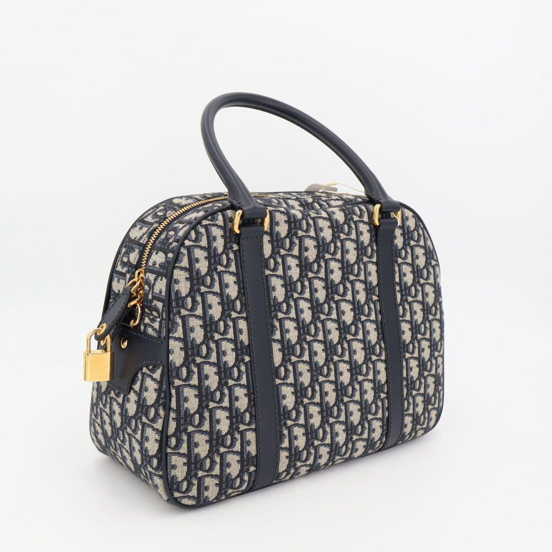 クリスチャンディオール Christian Dior ヴァイブ オブリーク キャンバス×レザー 2WAYハンドバッグ 美品