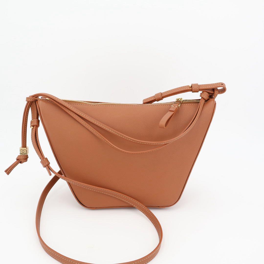 ロエベ LOEWE ハンモック ホーボーバッグ ミニ 2Wayバッグ レザー　タン ブラウン 美品