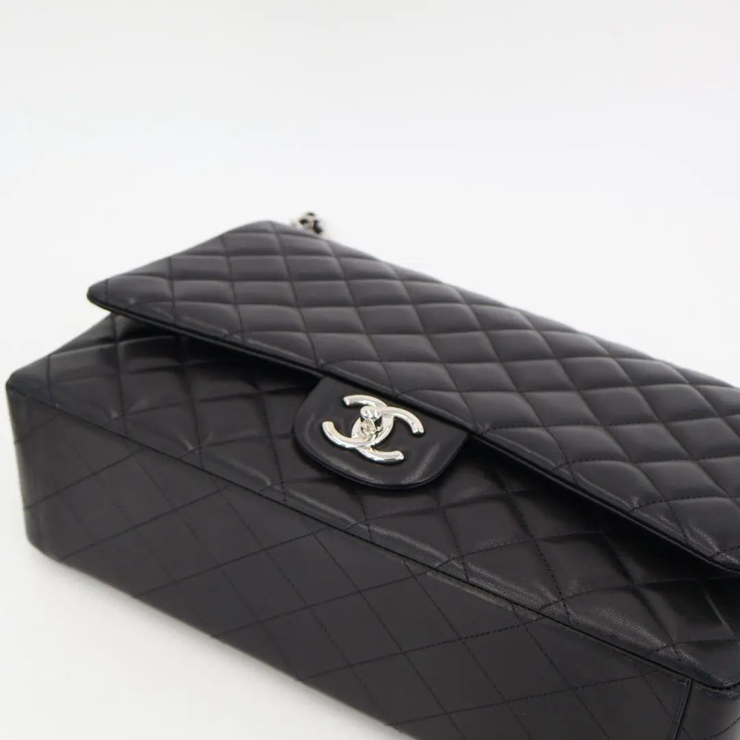 シャネル CHANEL デカマトラッセ ラムスキンシングルフラップチェーンショルダーバッグ