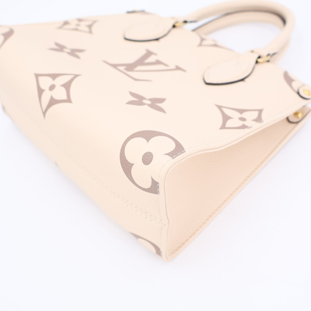ルイヴィトン LOUIS VUITTON バイカラー モノグラム アンプラント オンザゴー PM M45654 バッグ 美品