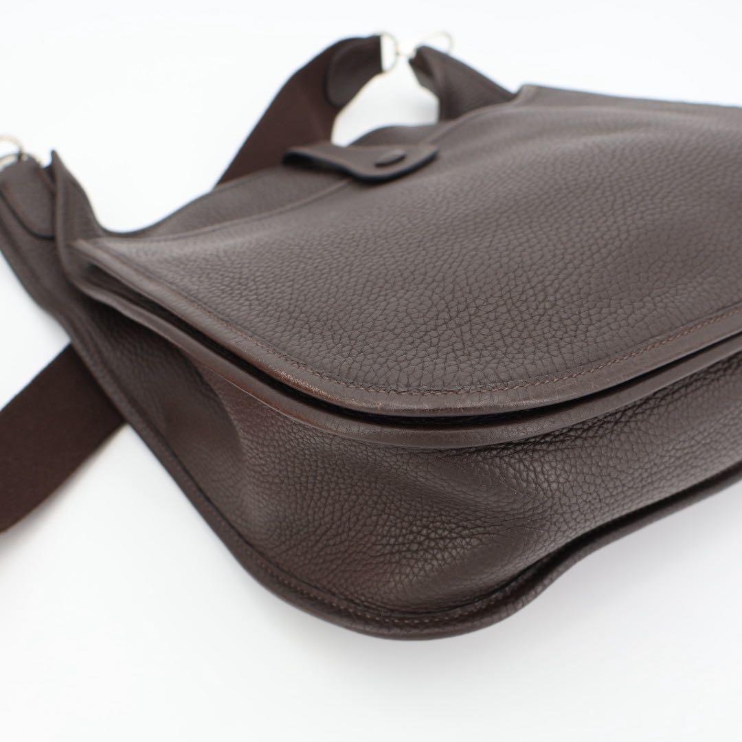 エルメス HERMES エヴリン □J 刻 カカオ シルバー金具 エプソン レディース ショルダーバッグ