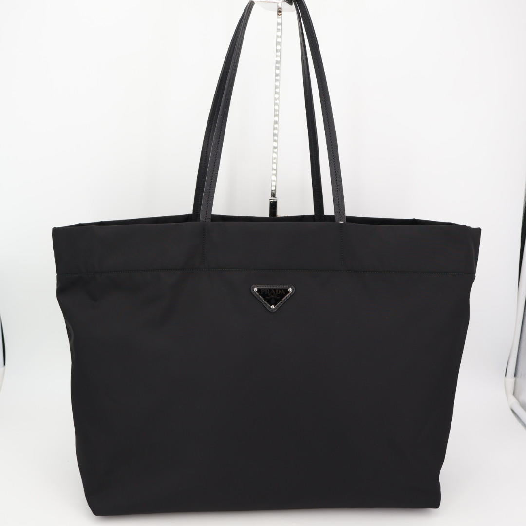 プラダ PRADA トートバッグ 1BG107 ブラック ナイロン レザー