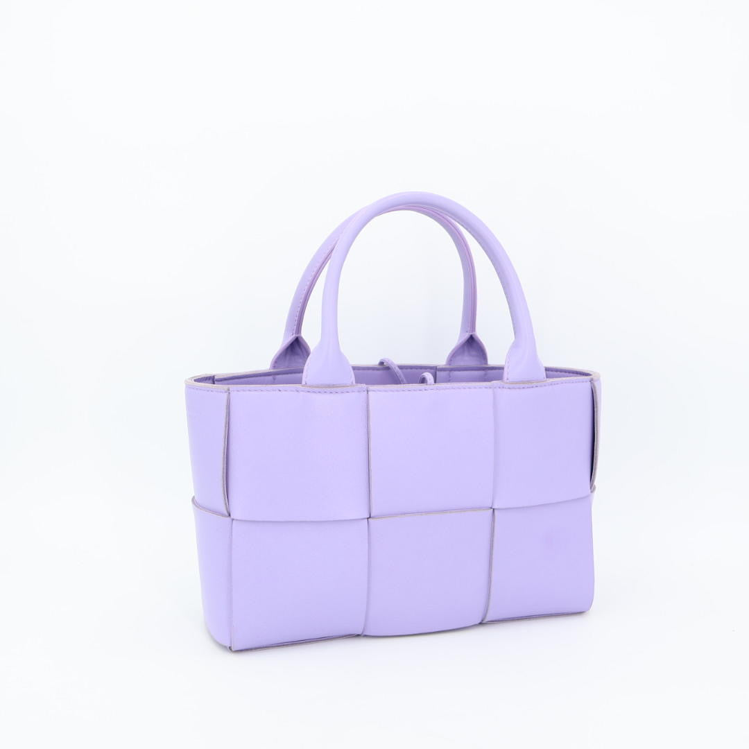 ボッテガヴェネタ BOTTEGA VENETA ミニ アルコ 2way トートバッグ パープル レディース