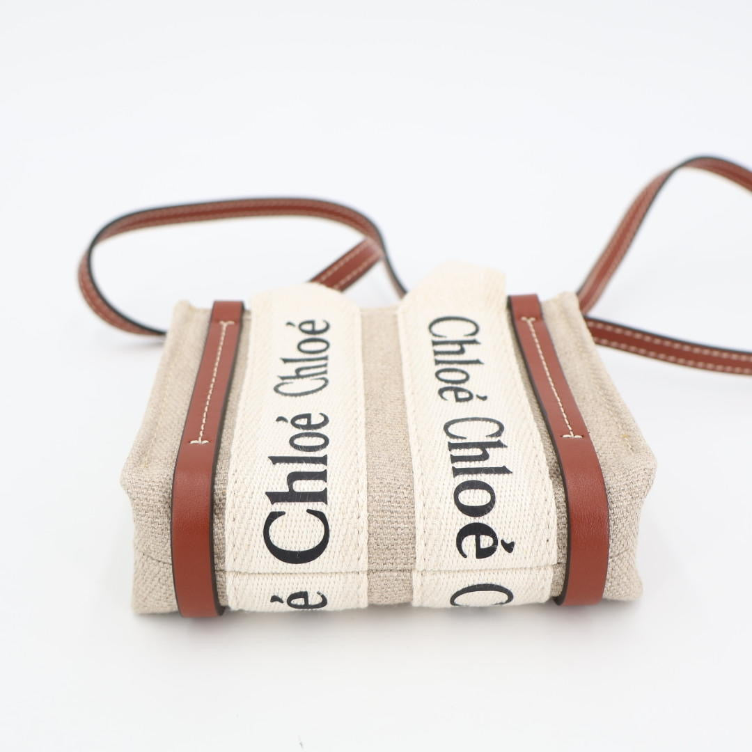 クロエ CHLOE トートバッグ woody ナノ リボン マイクロ ショルダーバッグ 美品