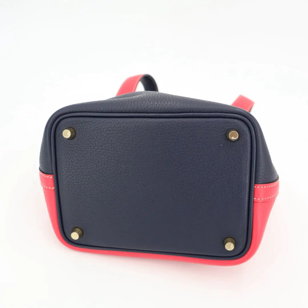 エルメス HERMES ピコタンロック　カザック18/PM　ローズエクストリーム/　ブルーニュイ　トリヨンクレマンス　ゴールド金具