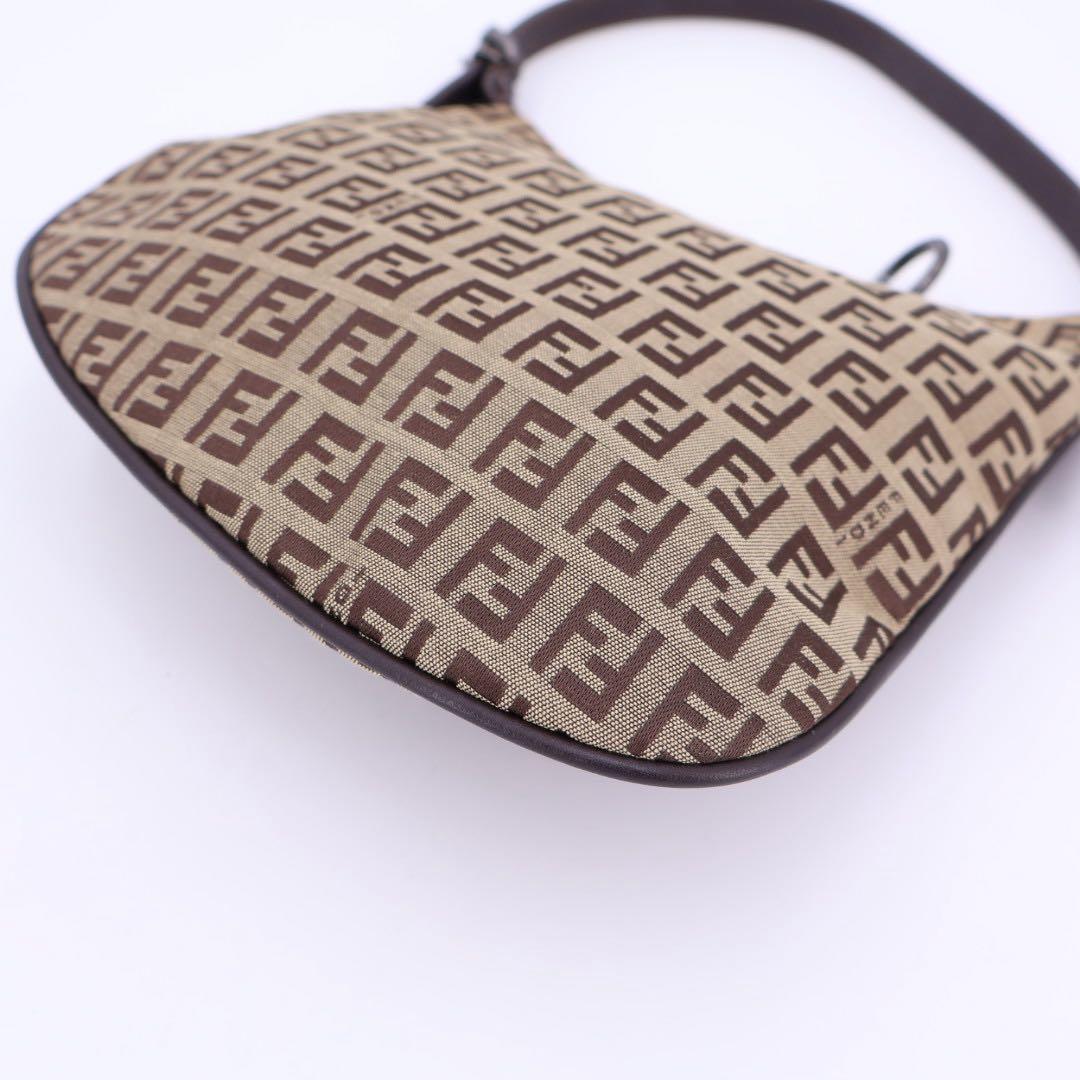 フェンディ Fendi ズッカ柄 ワンショルダー 8BR248 ハンドバッグ ブラウン FF柄 ポーチ BAG カバン 手提げ鞄
