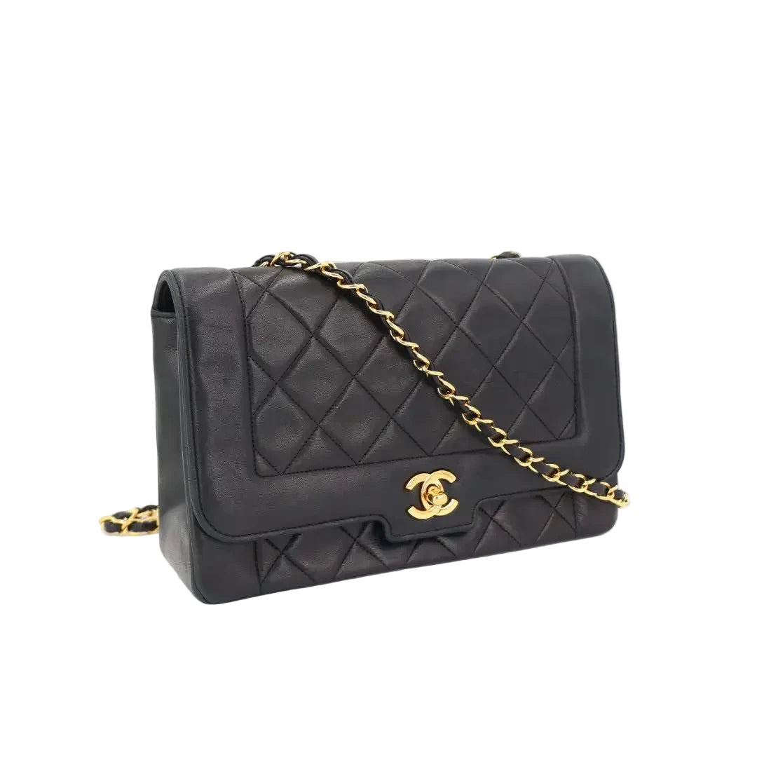 シャネル CHANEL マトラッセ シングルフラップ チェーン ショルダーバッグ ココマーク レザー ブラック レディース