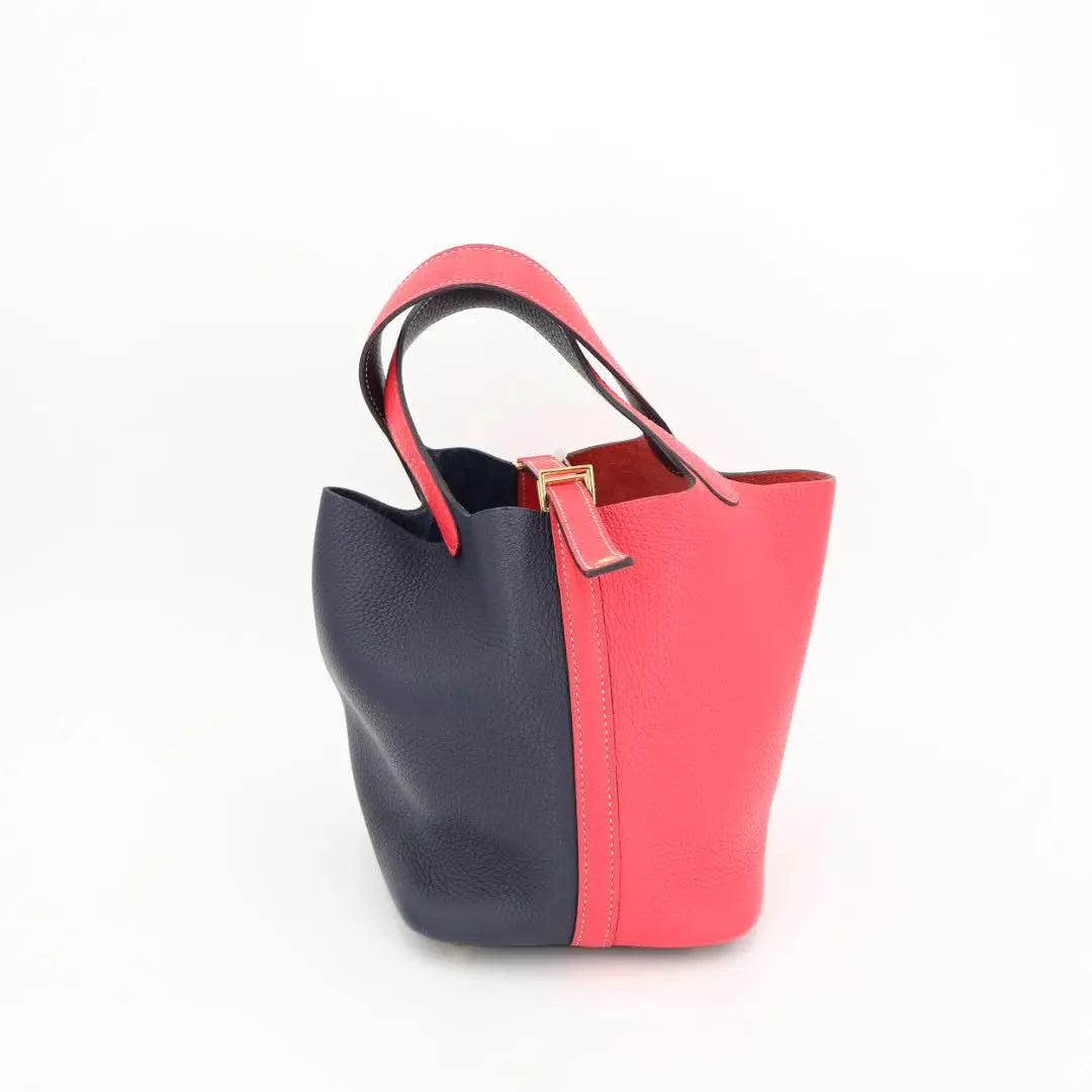 エルメス HERMES ピコタンロック　カザック18/PM　ローズエクストリーム/　ブルーニュイ　トリヨンクレマンス　ゴールド金具
