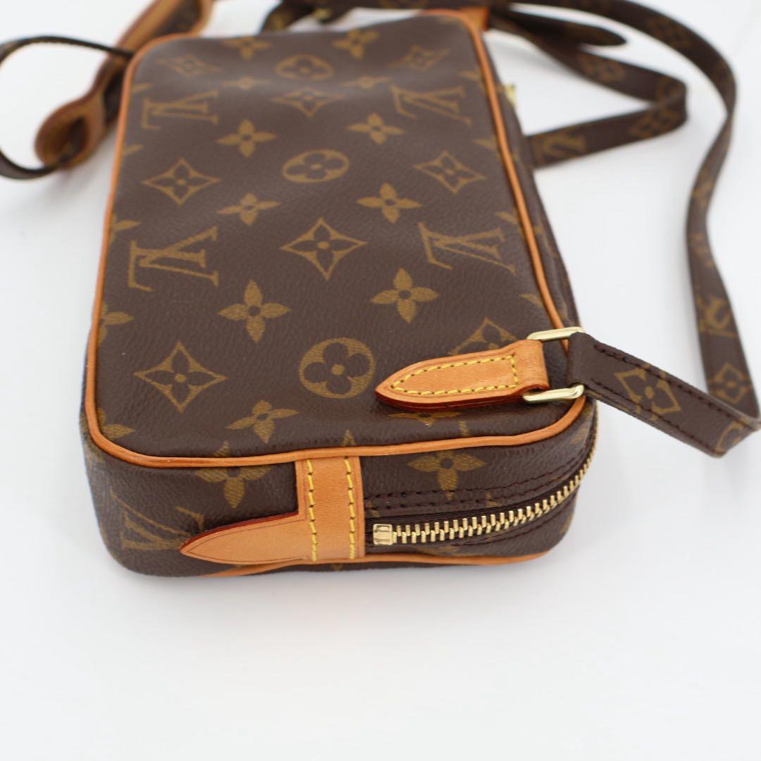 ルイ・ヴィトン LOUIS VUITTON モノグラム マルリーバンドリエール M51828 ブラウン PVC ショルダーバッグ