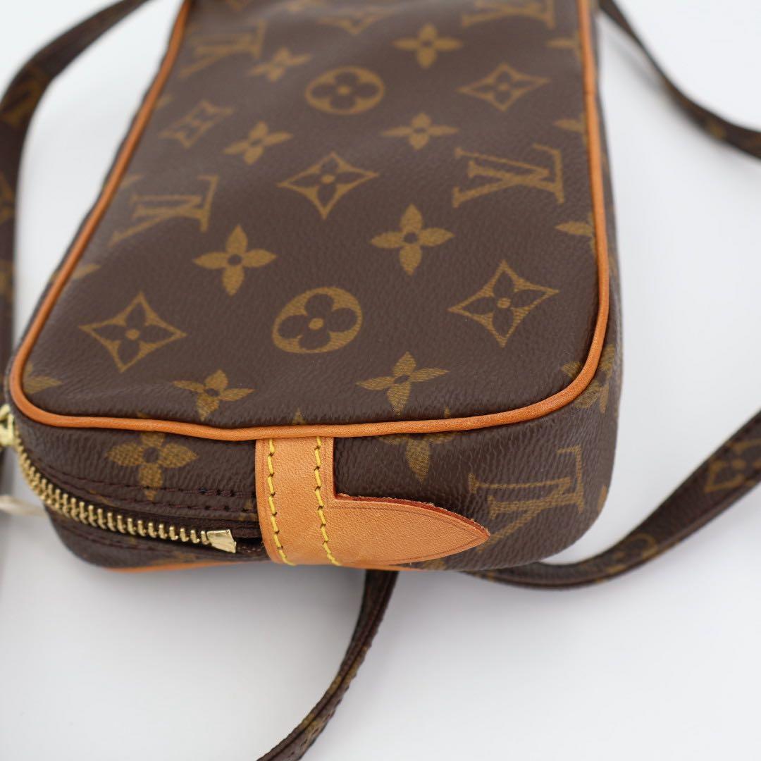 ルイ・ヴィトン LOUIS VUITTON モノグラム マルリーバンドリエール M51828 ブラウン PVC ショルダーバッグ