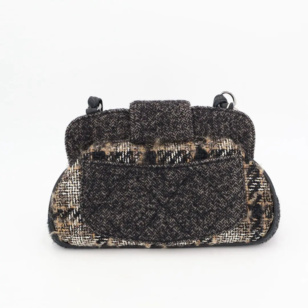シャネル CHANEL ココマーク ツイード×レザー チェーンショルダーバッグ