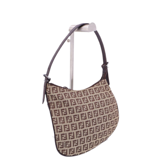 フェンディ Fendi ズッカ柄 ワンショルダー 8BR248 ハンドバッグ ブラウン FF柄 ポーチ BAG カバン 手提げ鞄