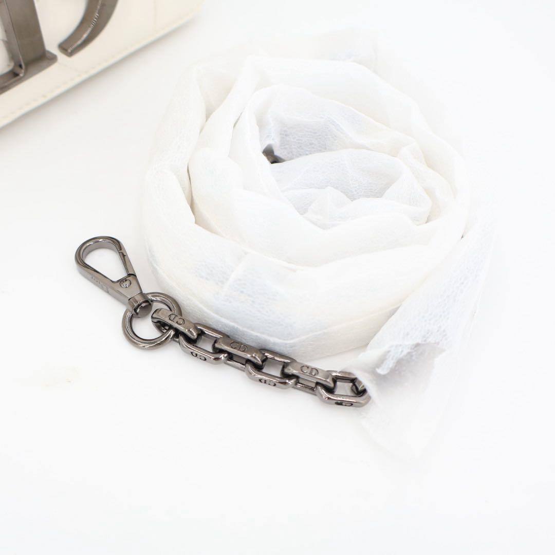 クリスチャンディオール Christian Dior カロ チェーンショルダー ホワイト バック 美品
