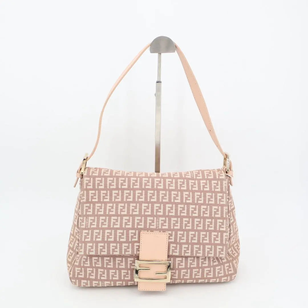 フェンディ Fendi ズッキーノ マンマバケット キャンバス×レザー ショルダーバッグ