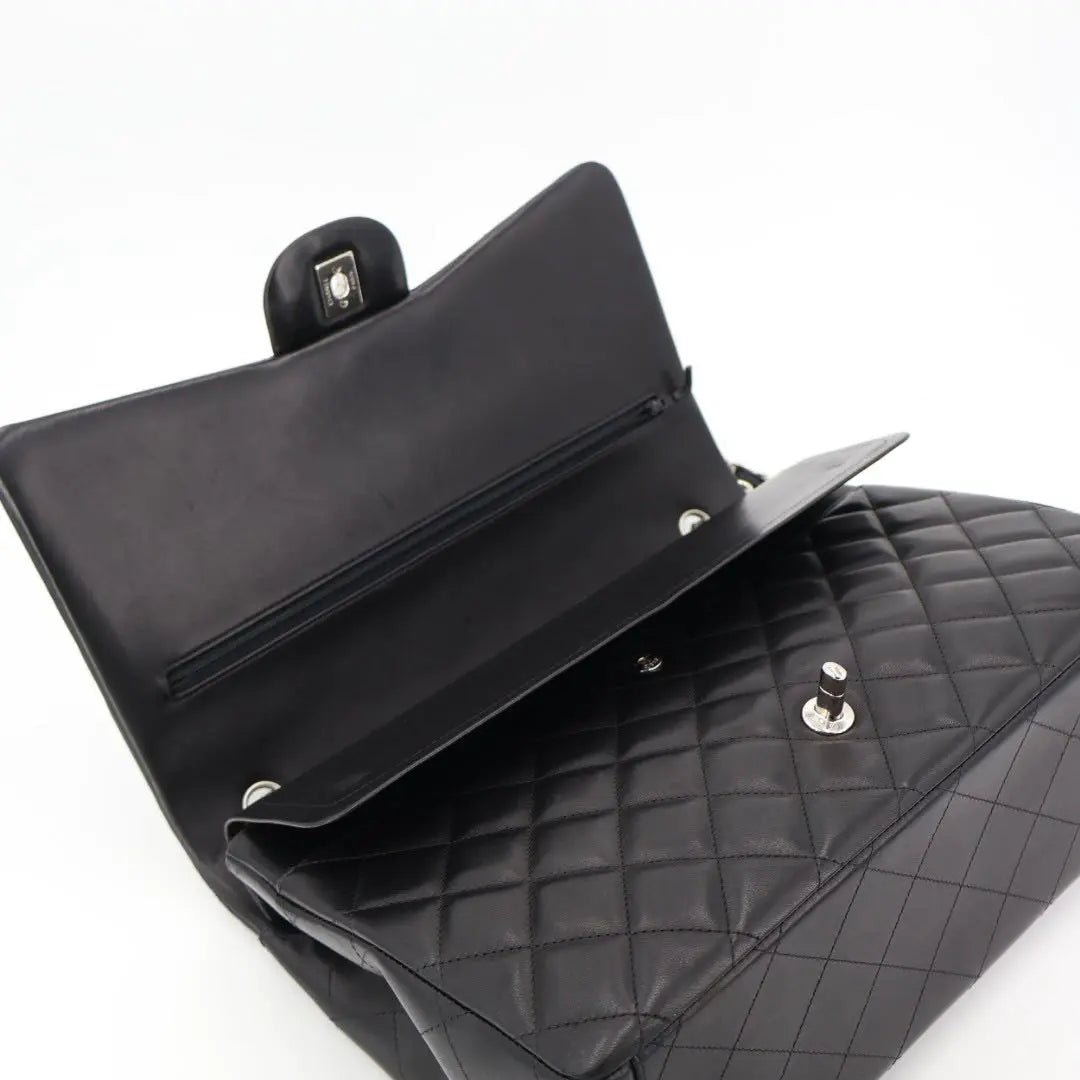 シャネル CHANEL デカマトラッセ ラムスキンシングルフラップチェーンショルダーバッグ