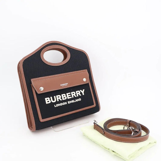 バーバリー BURBERRY ロゴ ミニポケット トートバッグ