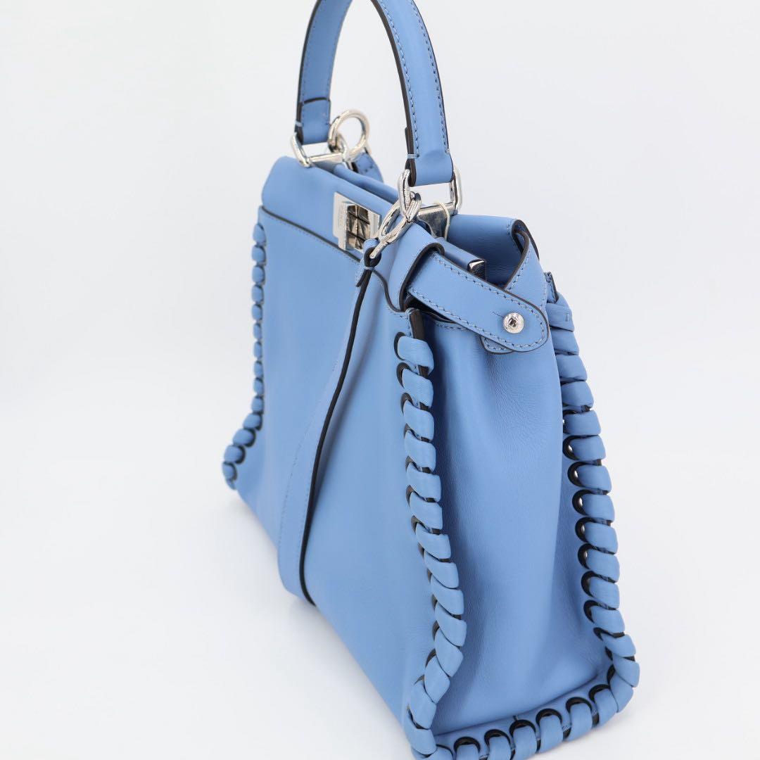 フェンディ Fendi レギュラーピーカーブー 2WAY ブルー 8BN290