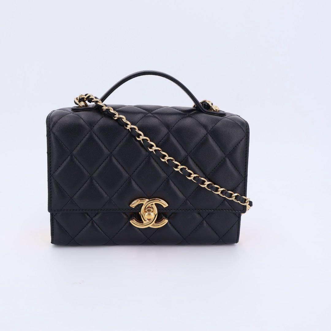 シャネル CHANEL ミニマトラッセ ラムスキン シングルフラップ シングルチェーンバッグ