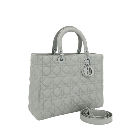 クリスチャンディオール Christian Dior レディディオール カナージュ ラージ レザー 2WAYハンドバッグ