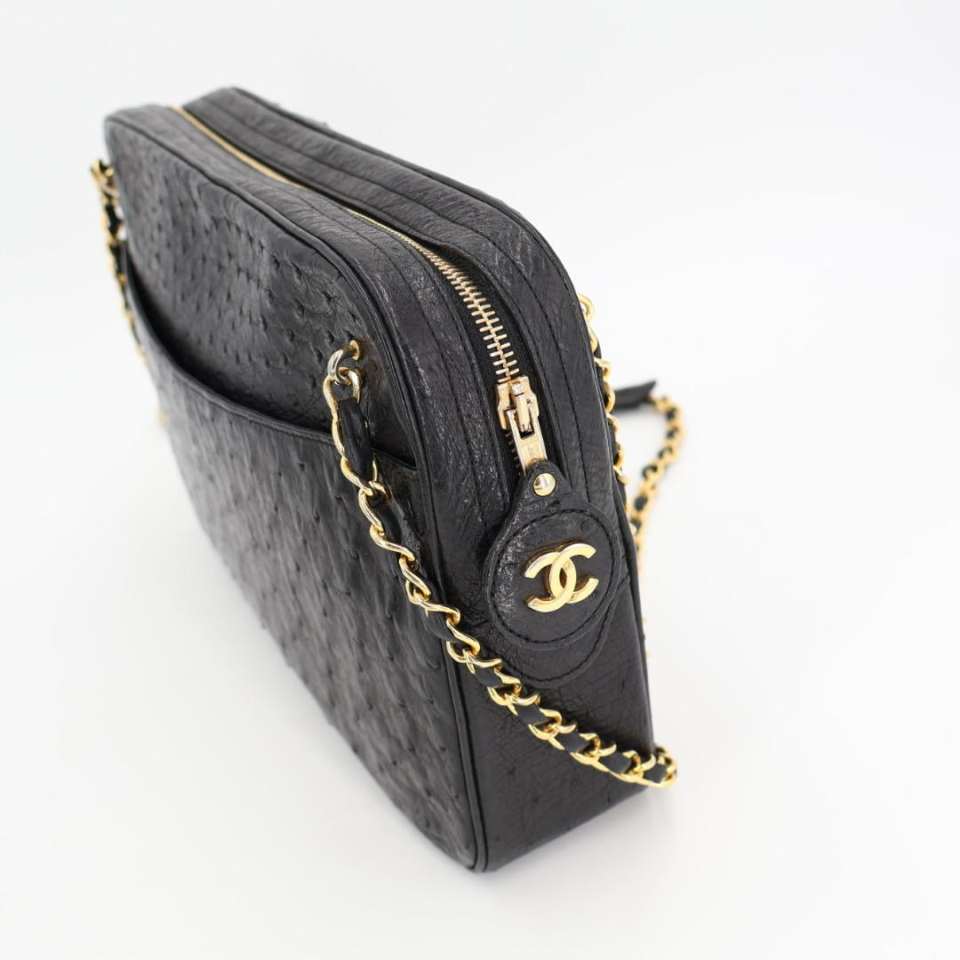シャネル CHANEL シャネル オーストリッチ チェーンショルダーバッグ