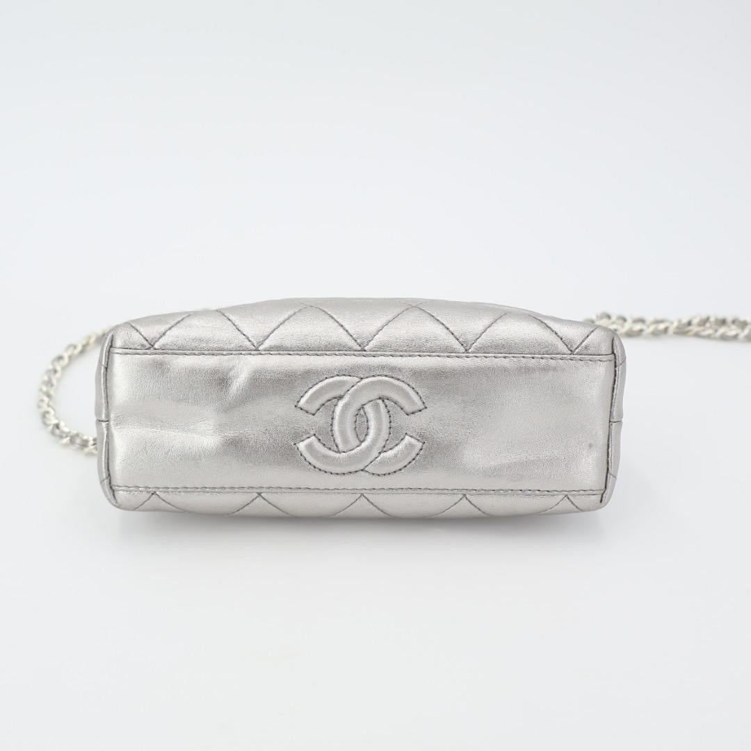 シャネル CHANEL かまくちチェーン ショルダーバッグ シルバー ヴィンテージバッグ 3番台