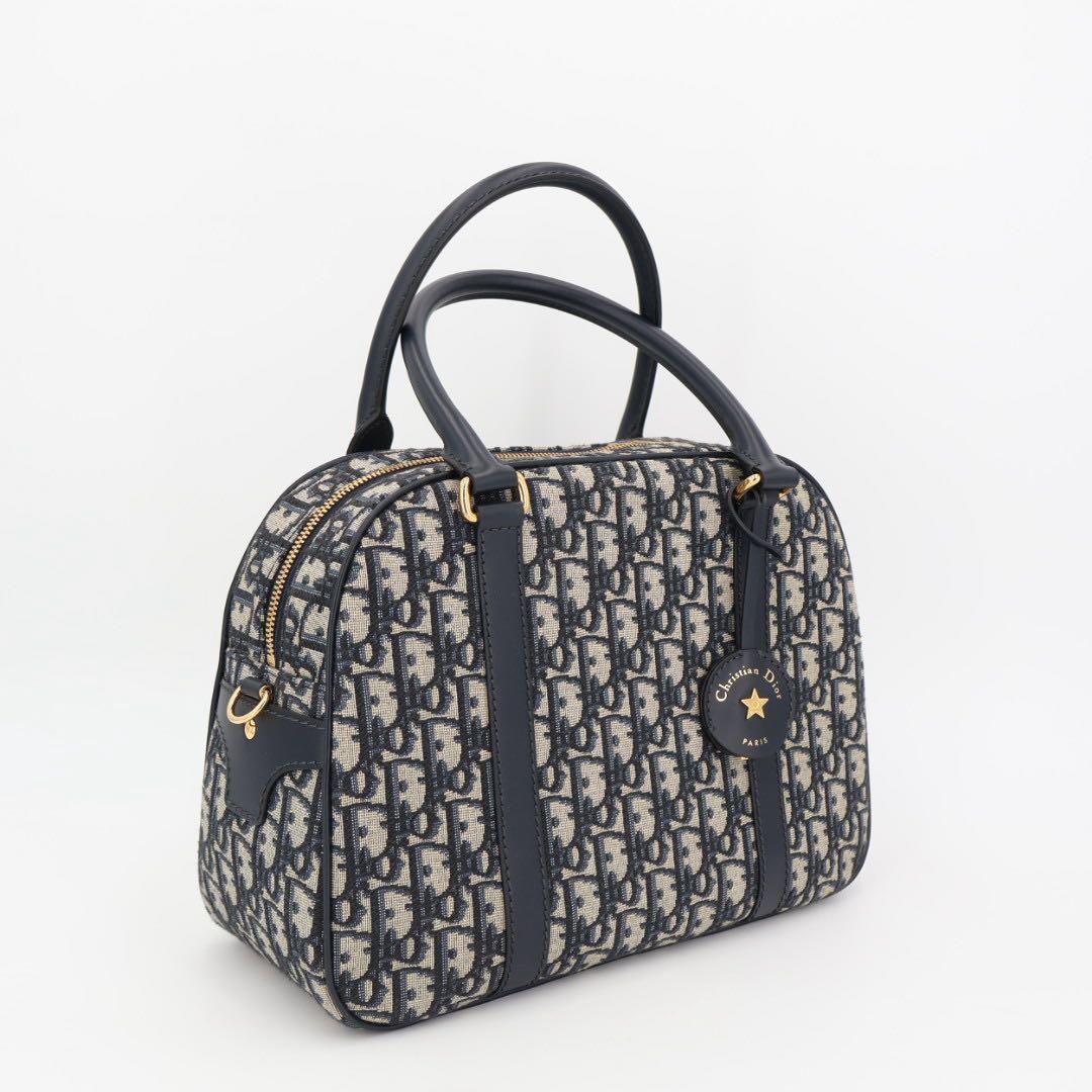 クリスチャンディオール Christian Dior ヴァイブ オブリーク キャンバス×レザー 2WAYハンドバッグ 美品