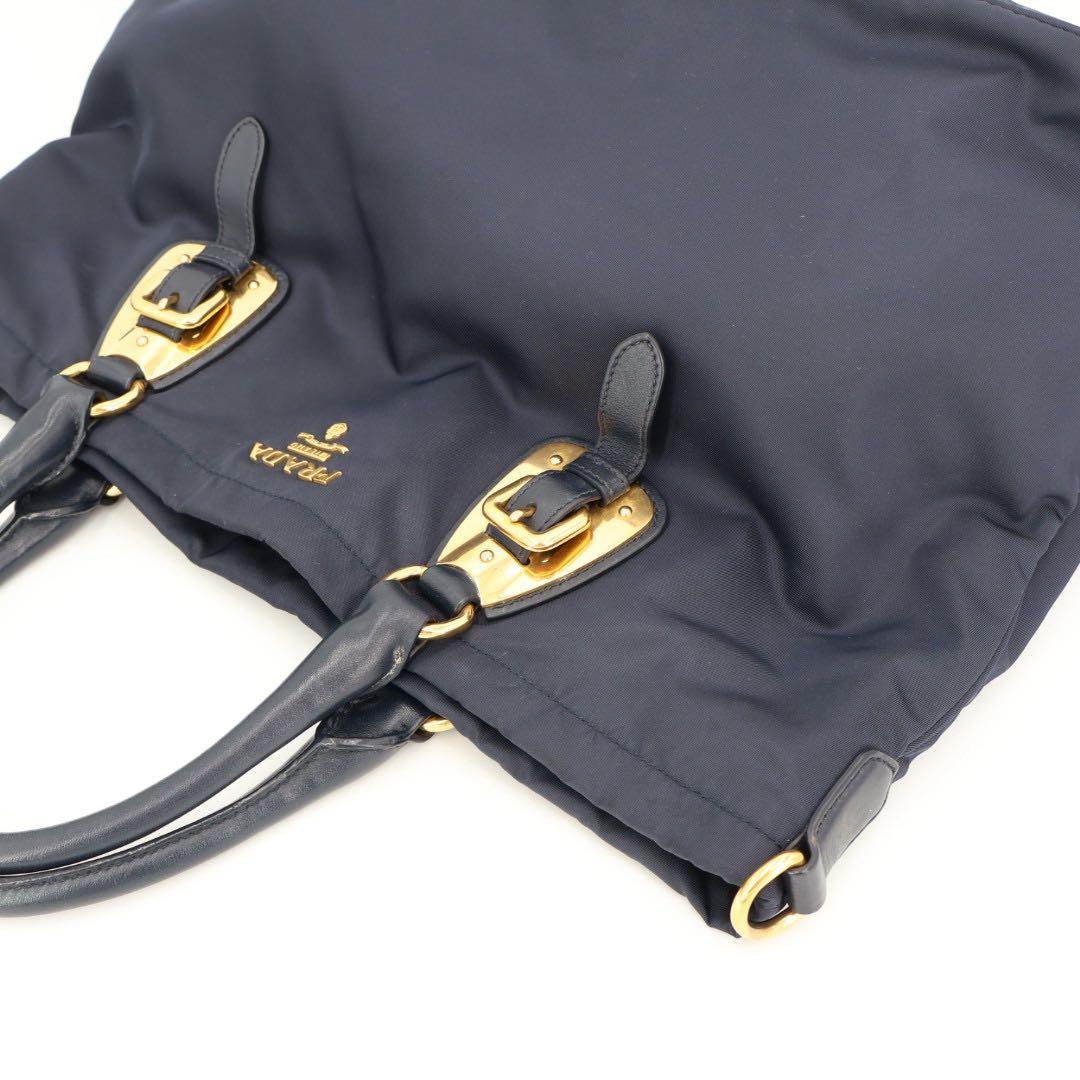 プラダ PRADA テスートナイロン×レザー 2WAY ショルダー ハンドバッグ