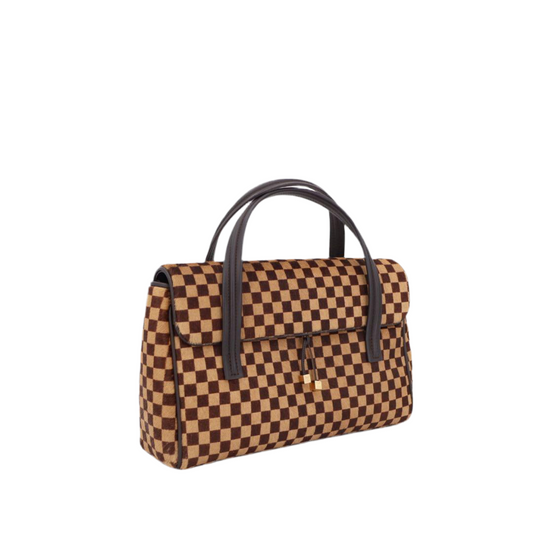 ルイヴィトン LOUIS VUITTON ダミエソバージュ ライオン ハンドバッグ ハラコ レザー M92131