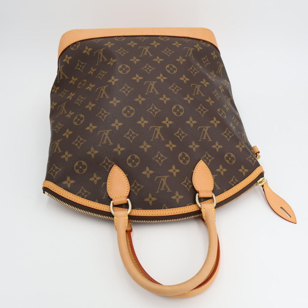 ルイヴィトン LOUIS VUITTON モノグラム ロックイットMM ハンドバッグ トートバッグ M40606 ブラウン PVC レザー レディース