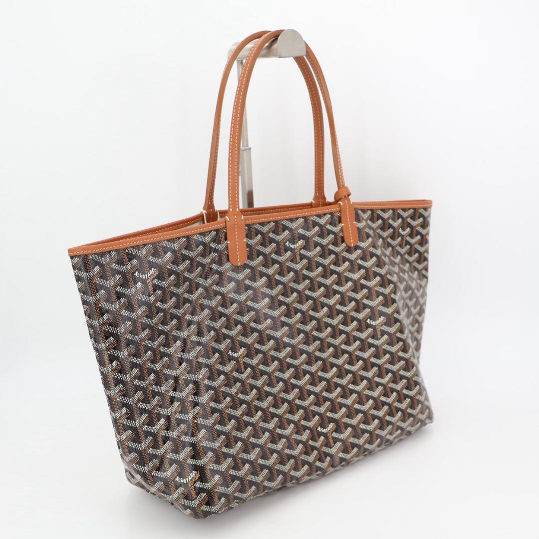 ゴヤール GOYARD サンルイPM トートバッグ PVCコーティングキャンバス ブラウン レディース