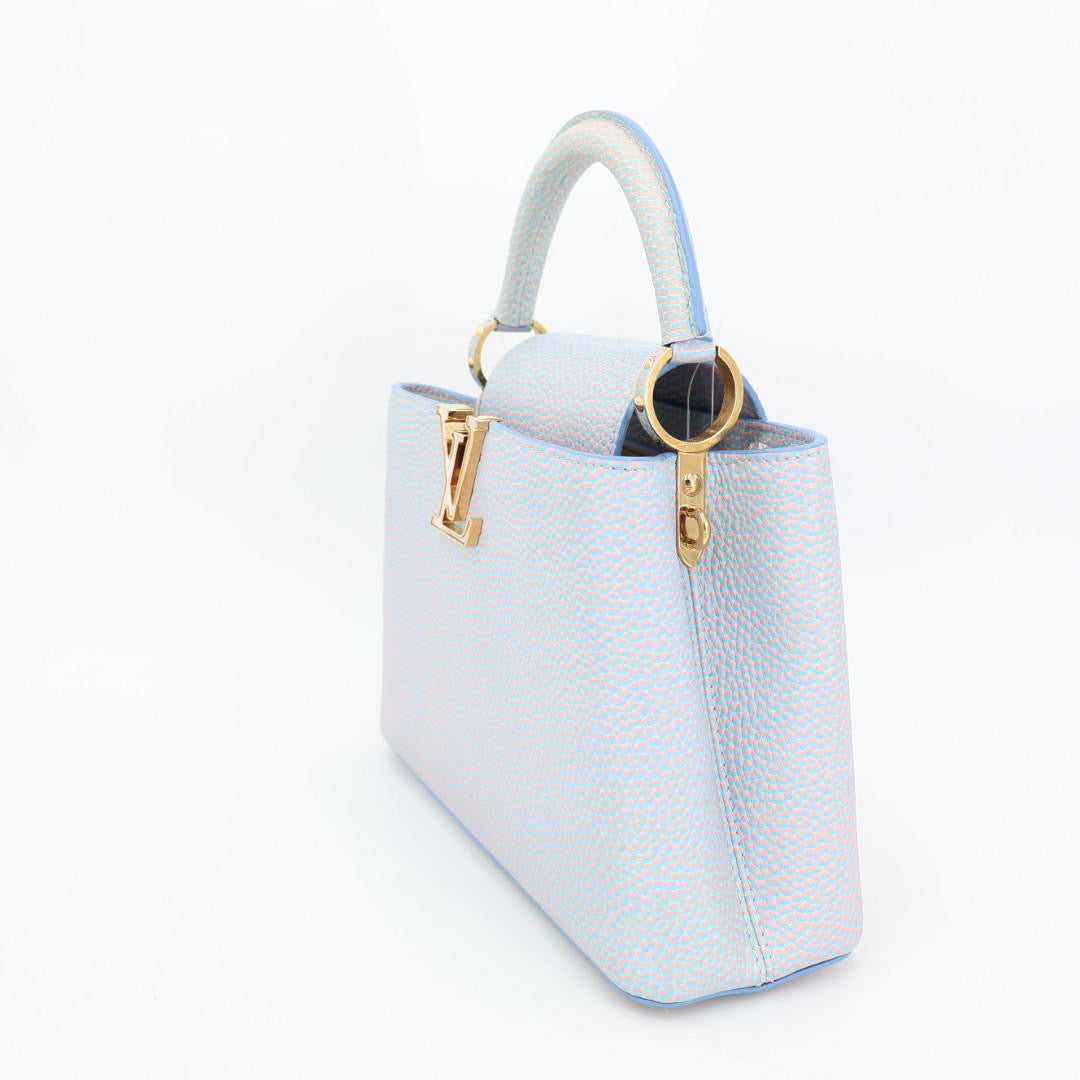 ルイヴィトン LOUIS VUITTON カプシーヌBB ハンドバッグ　ブルー ピンク レディース 美品