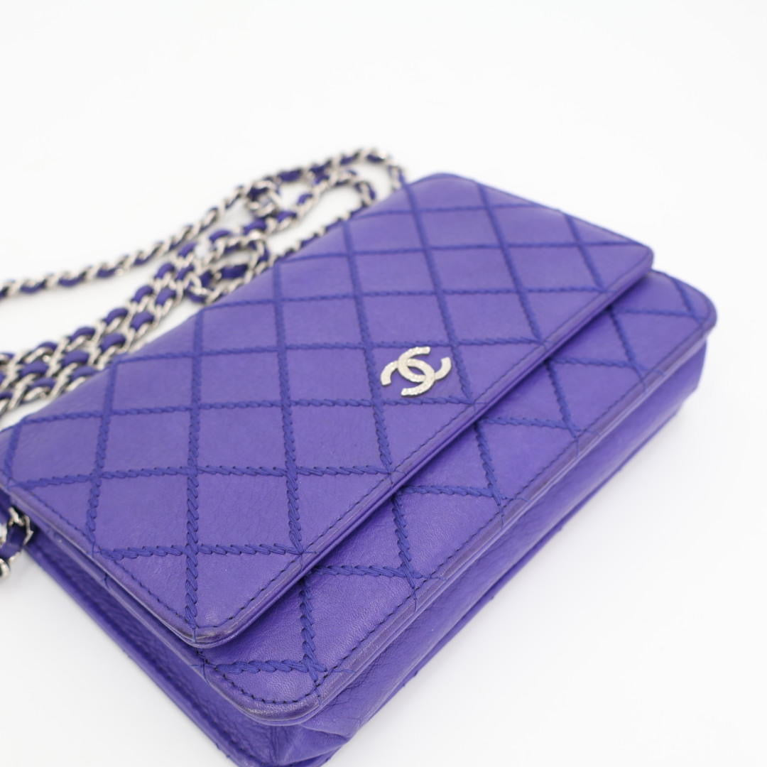 シャネル CHANEL シャネル チェーンウォレット ショルダーバッグ バッグ レディース レザー ブルー