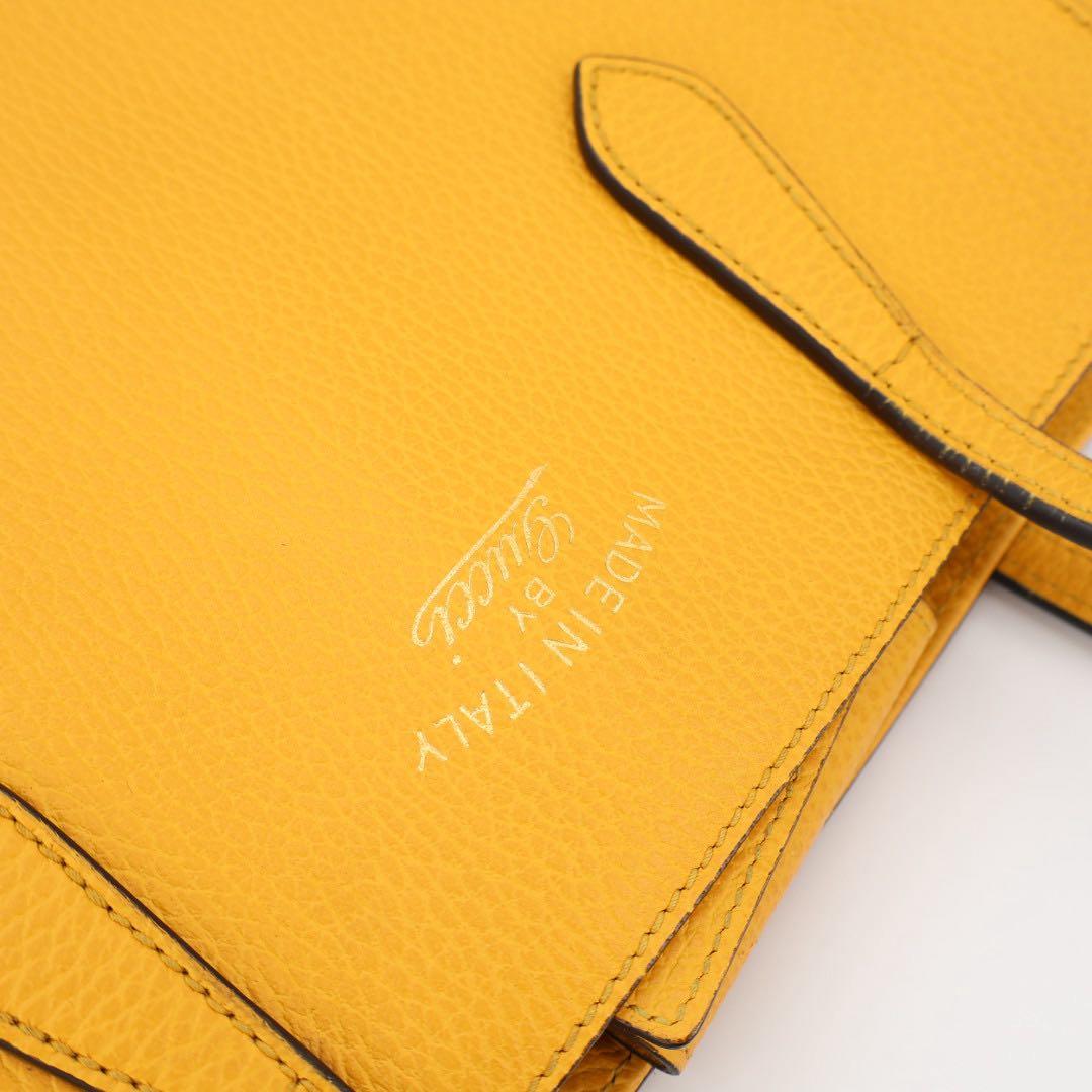 グッチ GUCCI スウィング イエロー ゴールド金具 レザー 354397 トートバッグ ショルダーバッグ