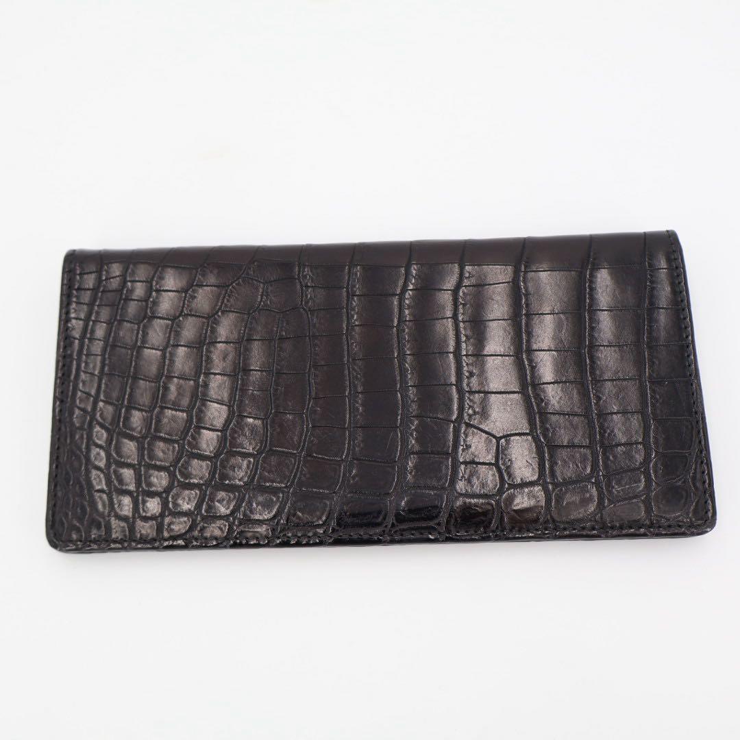 ルイヴィトン LOUIS VUITTON 黒のクロコダイルレザー長財布