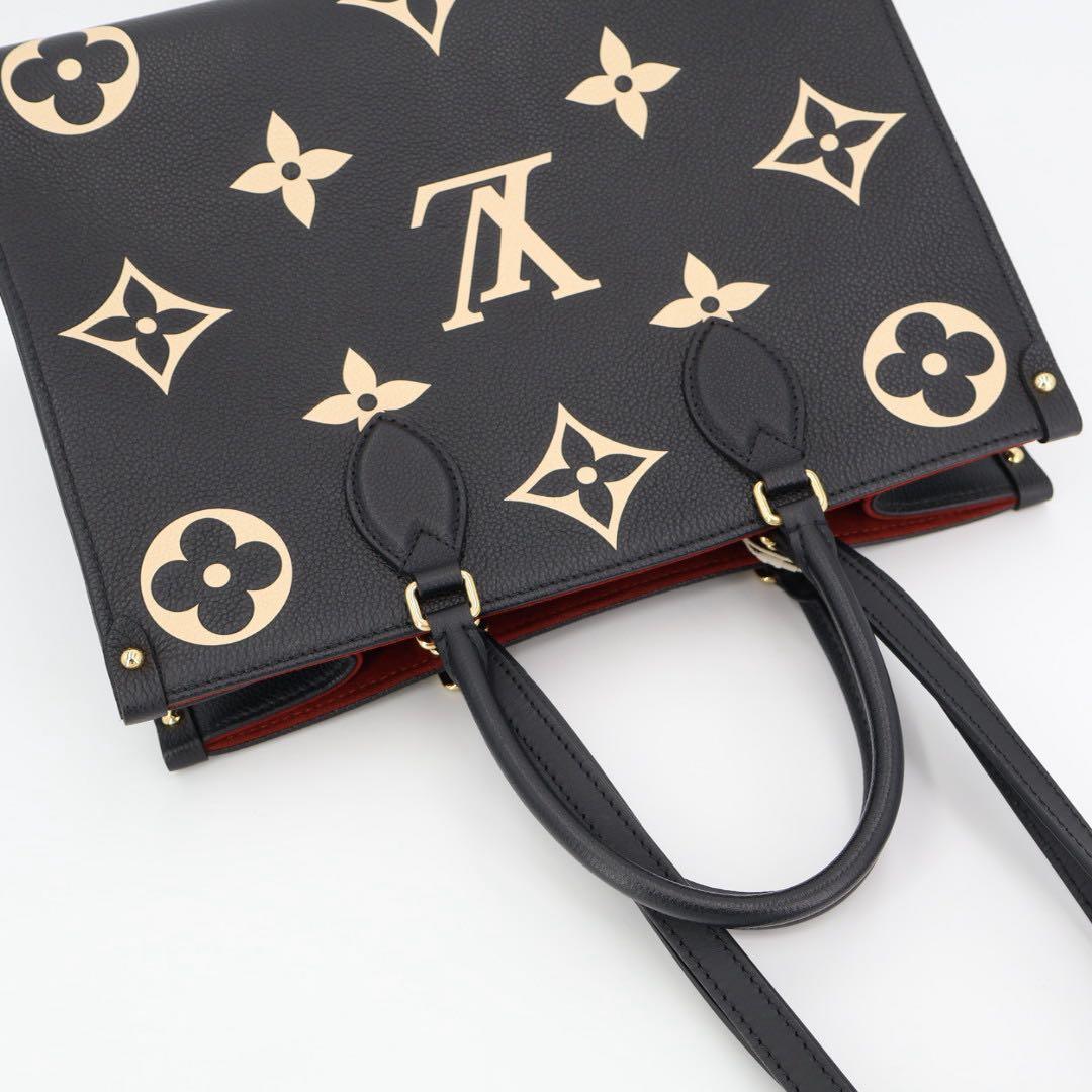 ルイ・ヴィトン LOUIS VUITTON M45495 アンプラント オンザゴーMM ブラック ベージュ 2WAYバッグ