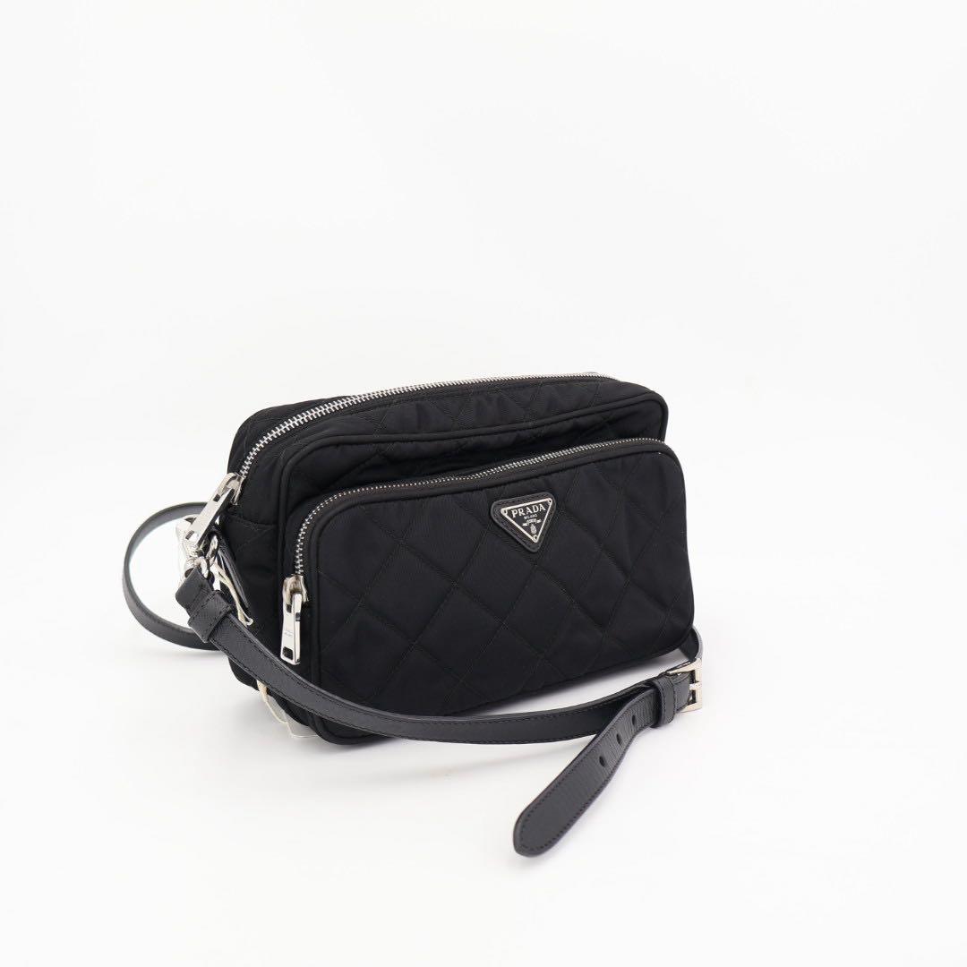 プラダ PRADA ショルダーバッグ キルティング ブラック ナイロン BT1027