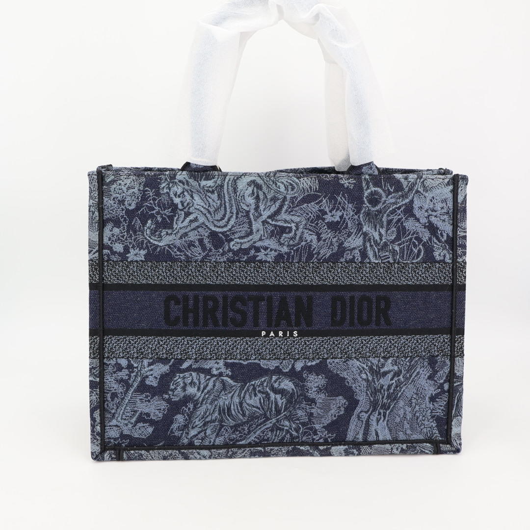 クリスチャンディオール Christian Dior TOILE DE JOUY ディオール ブック トート ミディアム M1296ZEBL バッグ 美品
