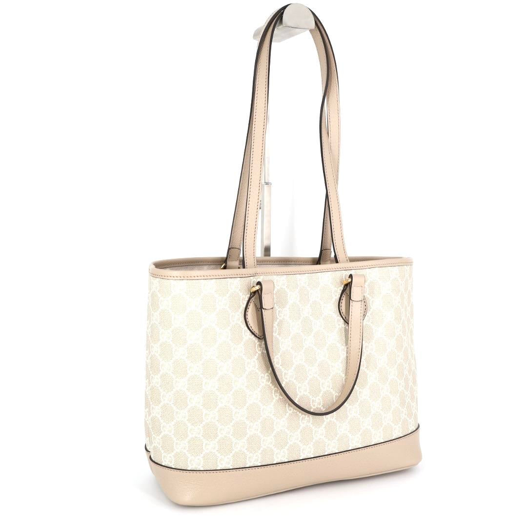 グッチ GUCCI バッグ レディース トートバッグ ショルダーバッグ スモールトートバッグ オフィディア GGスプリーム ホワイト ベージュ