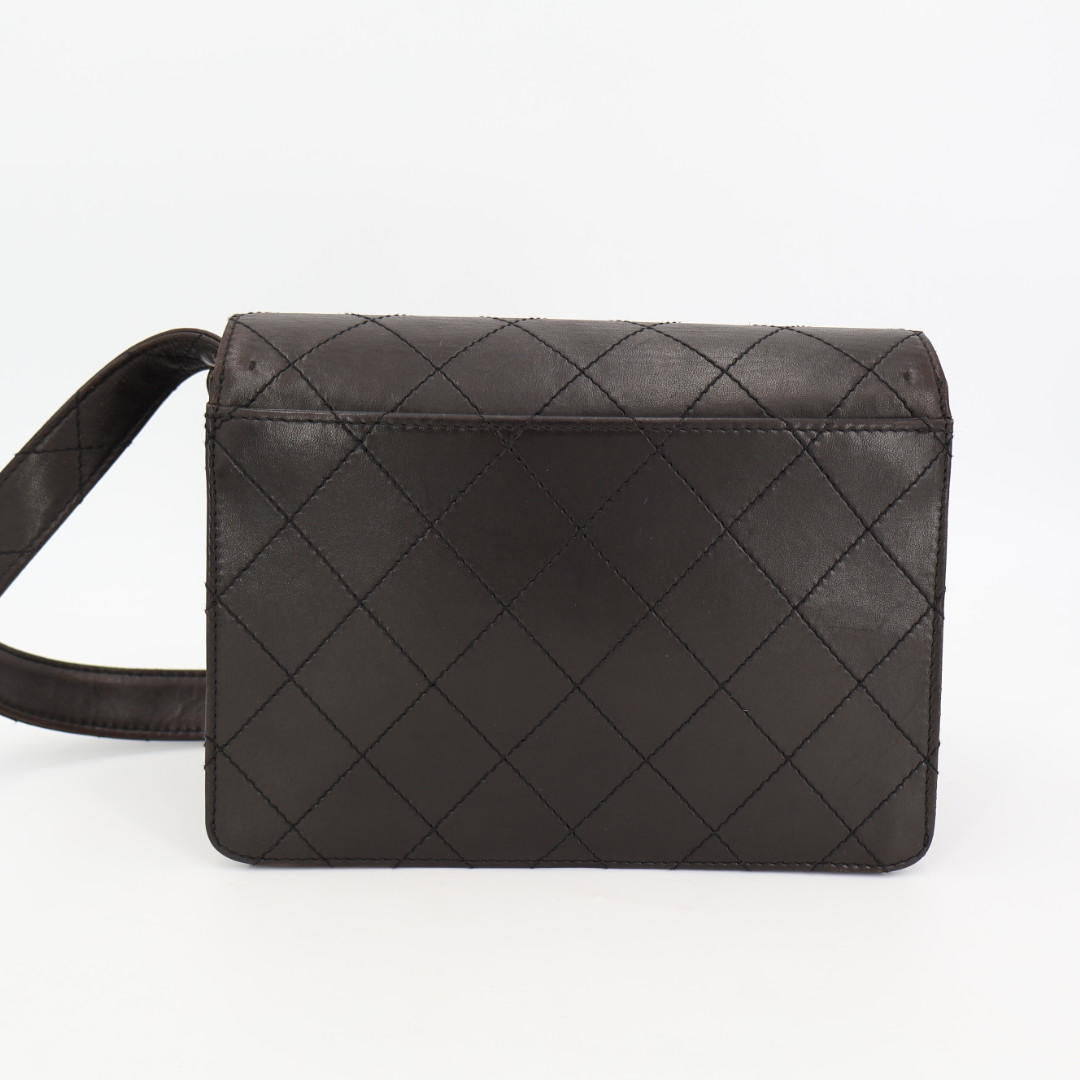 シャネル CHANEL ショルダーバッグ ココマーク ブラック レザー