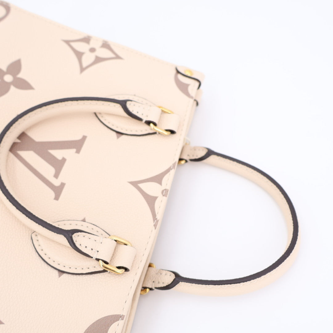 ルイヴィトン LOUIS VUITTON バイカラー モノグラム アンプラント オンザゴー PM M45654 バッグ 美品