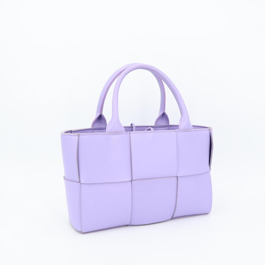 ボッテガヴェネタ BOTTEGA VENETA ミニ アルコ 2way トートバッグ パープル レディース