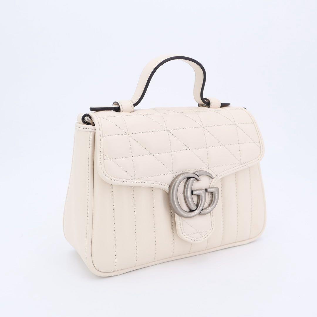 グッチ GUCCI GGマーモント シリーズ ミニハンドバッグ 583571-UM8AN-9022 美品