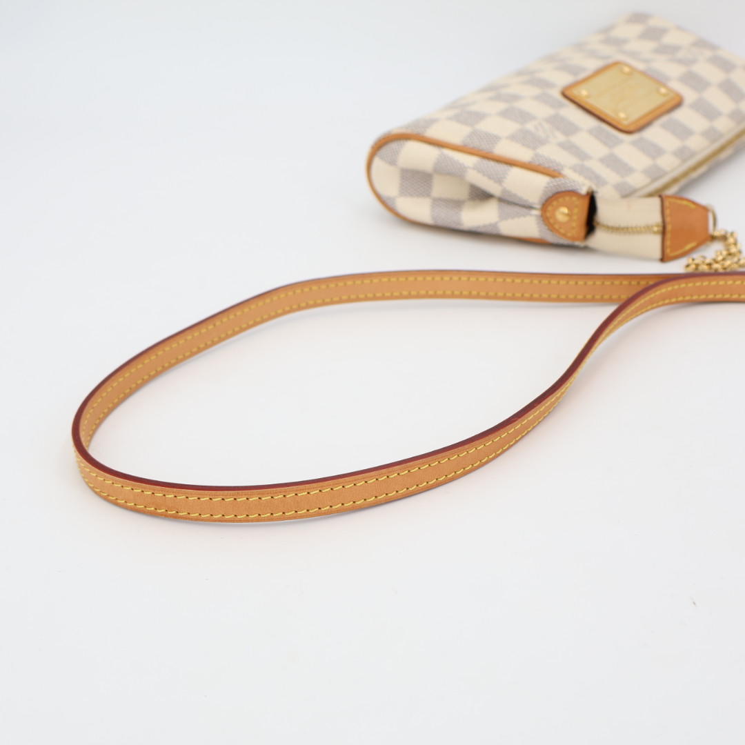 ルイ ヴィトン LOUIS VUITTON ダミエアズール エヴァ アクセサリーポーチ チェーンショルダーバッグ 2WAY 斜め掛け可