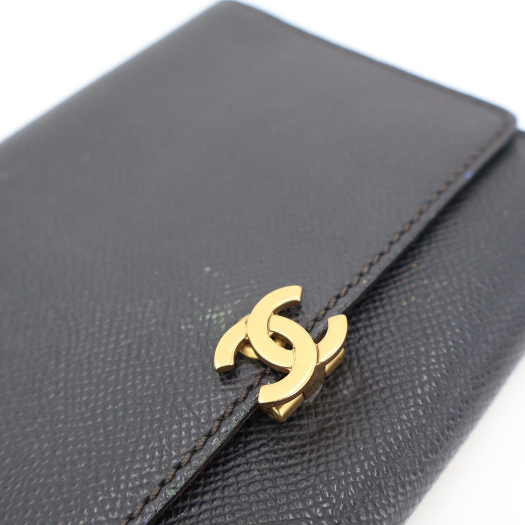 シャネル CHANE キャビアスキン 財布 サイフ