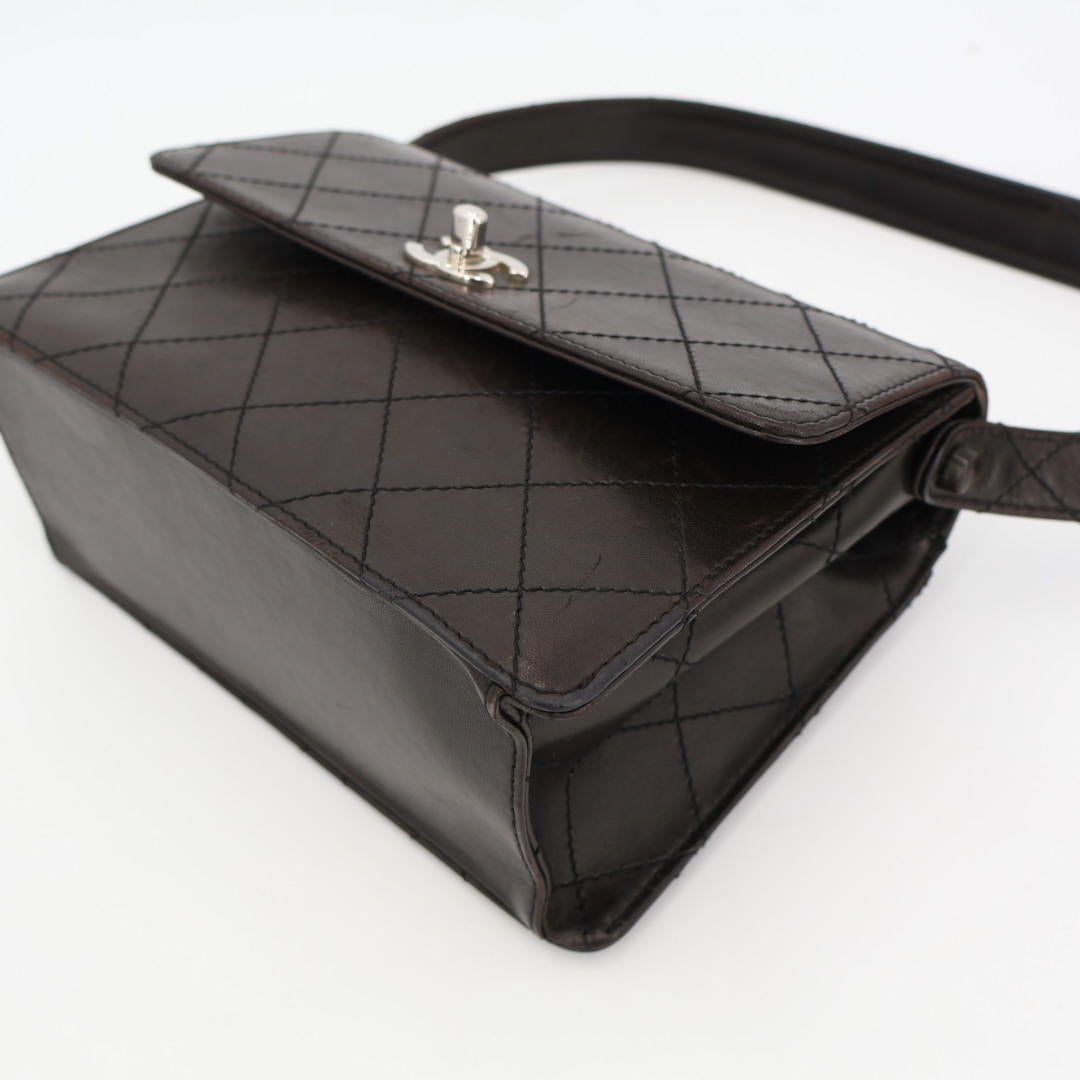 シャネル CHANEL ショルダーバッグ ココマーク ブラック レザー