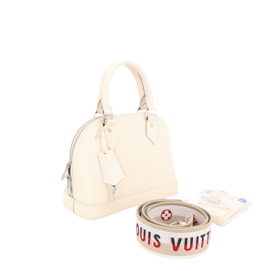 ルイ・ヴィトン LOUIS VUITTON レディース エピ アルマ BB ホワイト ハンドバッグ 美品