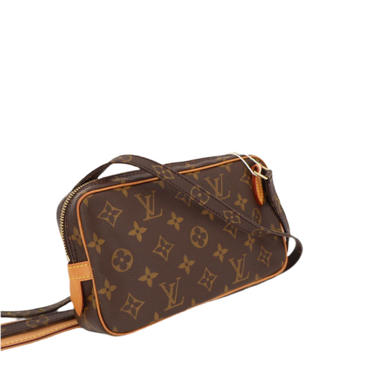 ルイ・ヴィトン LOUIS VUITTON モノグラム マルリーバンドリエール M51828 ブラウン PVC ショルダーバッグ