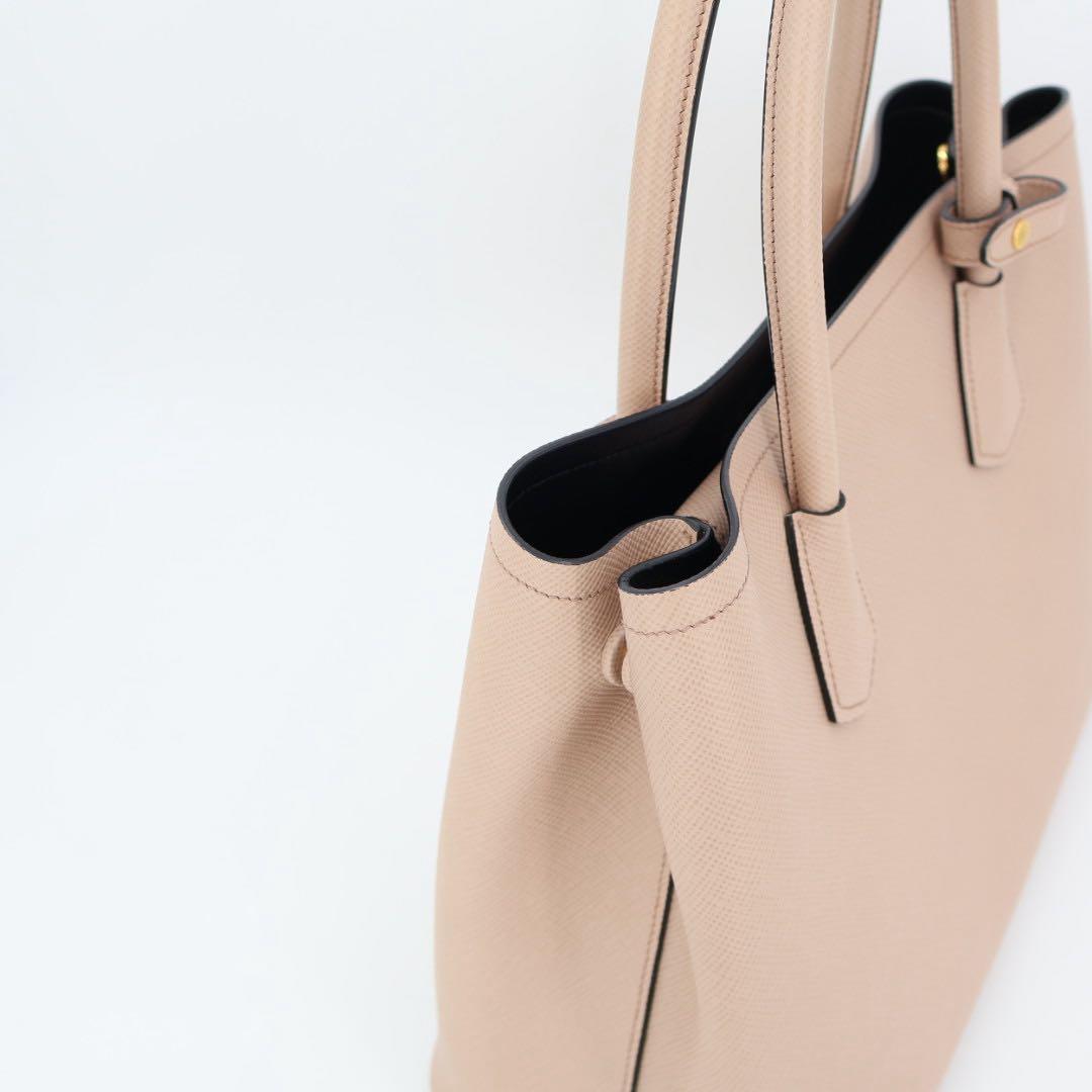 プラダ PRADA ダブルバッグ サフィアーノレザー トライアングルロゴ カメオ ショッピングバッグ