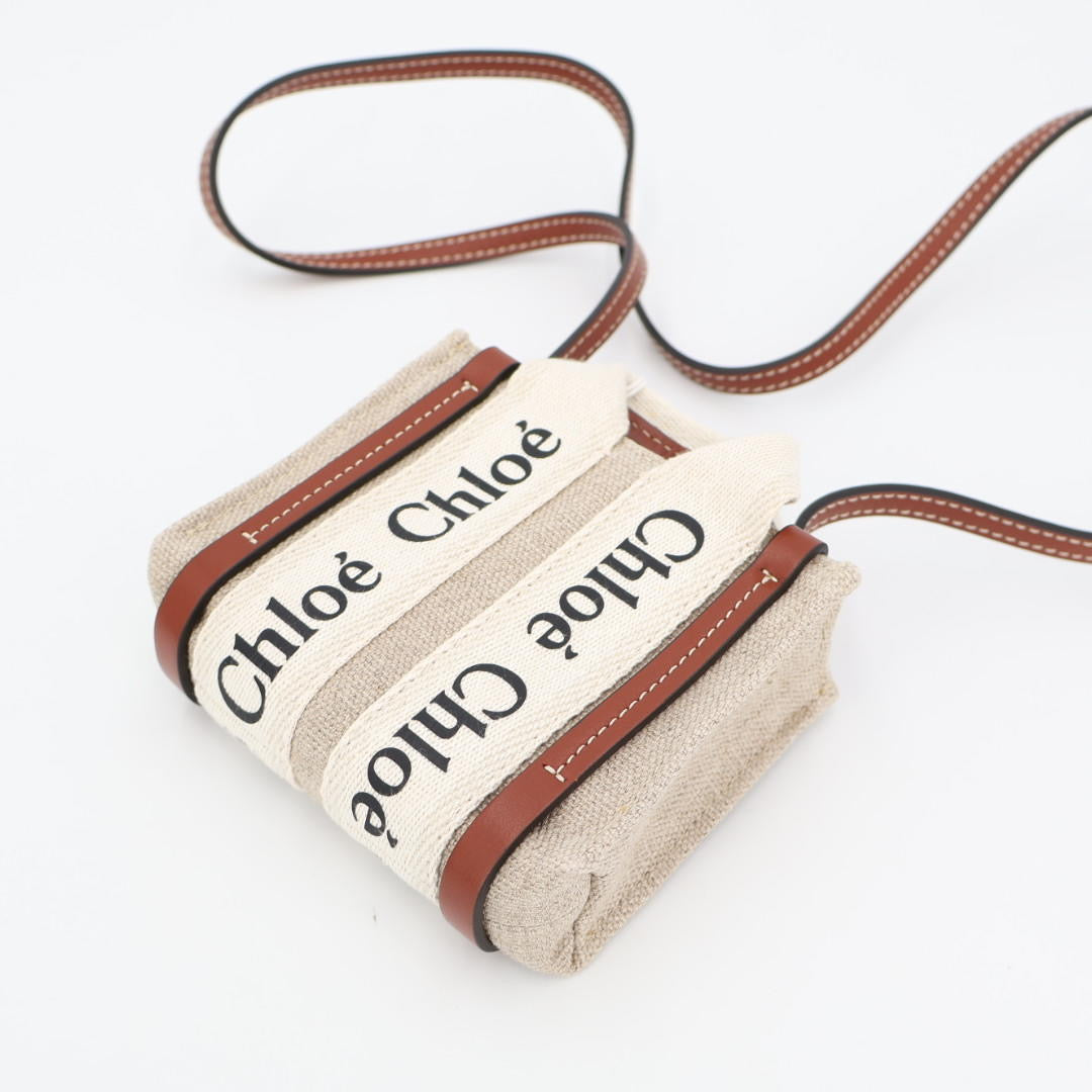 クロエ CHLOE トートバッグ woody ナノ リボン マイクロ ショルダーバッグ 美品